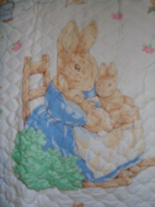 35x45 BEATRIX POTTER double sided quilted Peter Rabbit tom COTTON Fabric PANEL 2