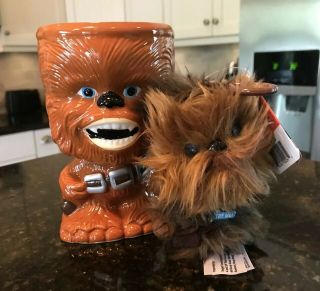 Star Wars Galerie Chewbacca Chewie Ceramic Goblet Cup Mug With Mini Talking Toy