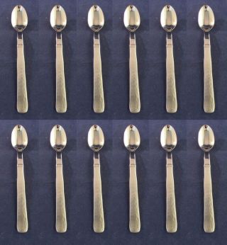 Set Of Twelve - Oneida Stainless Moraine Iced Tea Spoons Usa