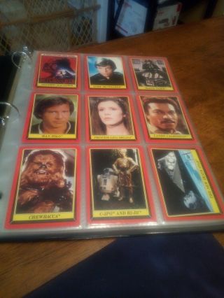 1983 Topps Star Wars Return Of The Jedi Series 1 Complete Set Of 132 Cards Ex.