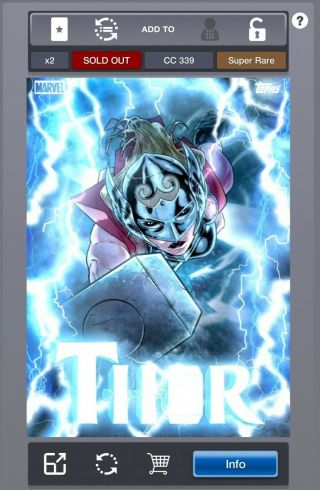 Topps Marvel Collect Digital Card - Thorsday Motion - Jane Foster Wave 1 Award