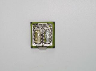 Pocket Shrine,  Glass Box,  Virgin Mary And Infant Jesus Of Prague,  Metal