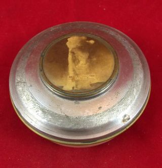 Vintage Yellowstone Old Faithful Metal Souvenir Powder/trinket Box,  Made In Usa