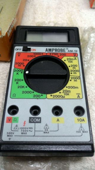 Amprobe Digital Industrial Multimeter Model Am - 12