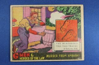 1936 Gum G - Men & Heroes Of The Law - 42 Murder From Ambush -