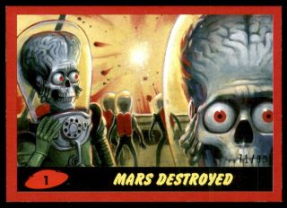 2017 Mars Attacks The Revenge Red 1 Mars Destroyed /99