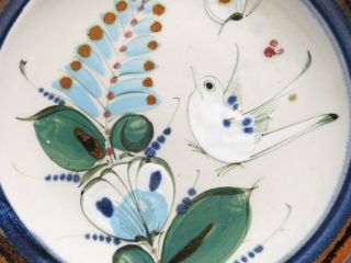 Ken Edwards El Palomar Tonala Mexican Folk Art Pottery Bird Dinner Plate 10.  25 