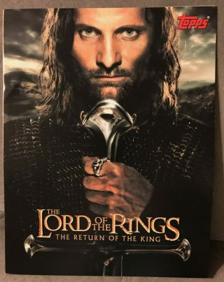 Lord Of The Rings The Return Of The King Sell Sheet Lotr 8 1/2 X 11 Topps 2003