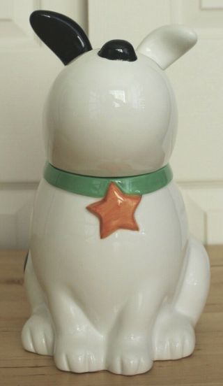 Target Spot the Dog Bullseye Ceramic White Black Puppy Cookie Jar Canister 3