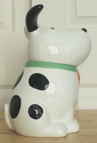 Target Spot the Dog Bullseye Ceramic White Black Puppy Cookie Jar Canister 6