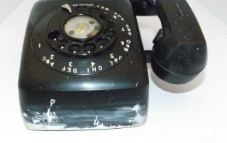 Vtg Automatic Electric Black Telephone AE Rotary Dial Wall Phone N902 W30 5