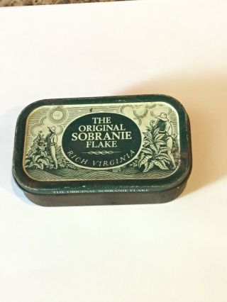 Vintage The Sobranie Flake Rich Virginia Smoking Tobacco Tin Can Only