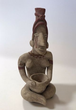 Clay Pottery Pre - Columbian Style Mexican Aztec Inca Mayan Figure Nude Sculpture