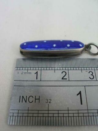 A Good Quality 19th Century Button Hook With Blue Guilloche Enamel Grips. 4