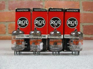 4 Rca 6af4a Vacuum Tubes Halo Getters Code Matched Nos Nib