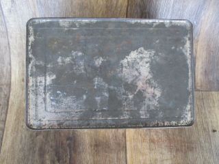 ANTIQUE UNION LEADER CUT PLUG TIN LITHO LUNCH PAIL TOBACCO CAN EAGLE VINTAGE OLD 7