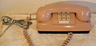 Automatic Electric Gte Vintage Starlight Push Button Dialpad Telephone In Beige