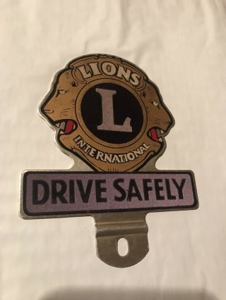 license plate topper reflector safety device lions club international drive safe 2