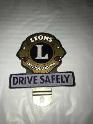 license plate topper reflector safety device lions club international drive safe 3