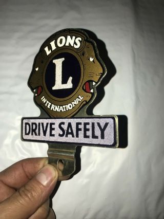 license plate topper reflector safety device lions club international drive safe 4