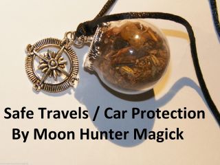 Safe Travels Car Protection Witch Ball Pagan Rear View Mirror Charm Talisman