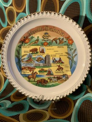 North Dakota Souvenir Plate
