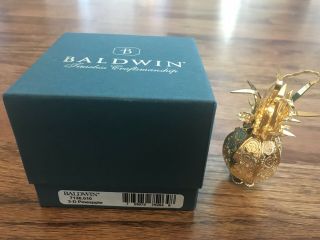 Baldwin Brass 3 - D Pineapple Christmas Ornament