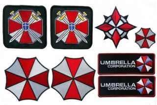 Resident Evil Umbrella Corporation Costume [set Of 8] Patches
