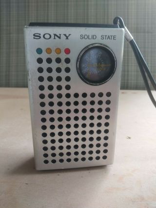 Vintage Sony Tr - 4100 Solid State Pocket Transitor Radio Am 9v Battery Hand Held