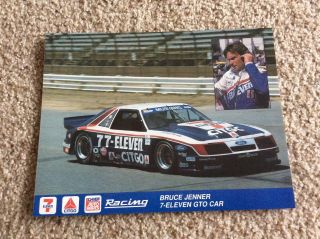 1986 Ford 7 - Eleven Gto Car Series Bruce Jenner Race Car Handout