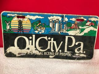 Very Rare Vintage Oil City Pa Pennsylvania License Plate