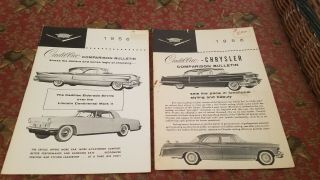 1956 Cadillac Comparison Pamphlets