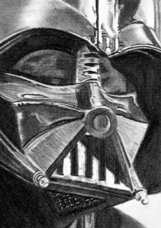 Aceo Sketch Card Star Wars Sith Lord Darth Vader