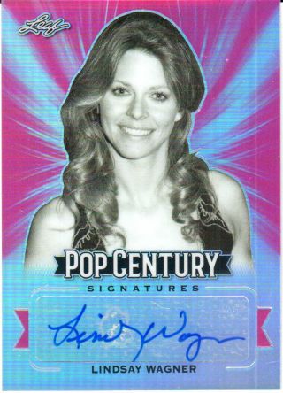 2019 Leaf Pop Century - Auto Card - Lindsay Wagner - 4/7