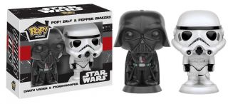 Star Wars Darth Vader And Stormtrooper Pop Figures Ceramic Salt & Pepper Shakers