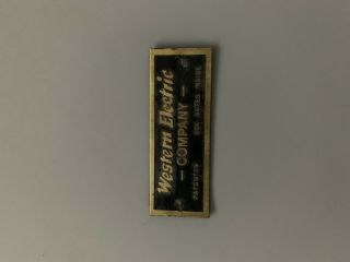 Western Electric Wood Wall Phone Name Plate