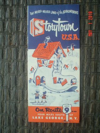 Brochure From Storytown Usa,  Lake George,  Ny In The Adirondack Mts.  - 1956 - Exc