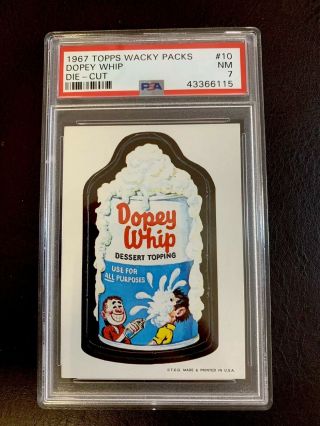 1967 Topps Wacky Packages Die Cut Series Psa 7 Near Dopey Whip 10