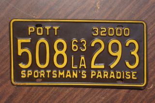 1963 Louisiana Pot License Plate 420 -