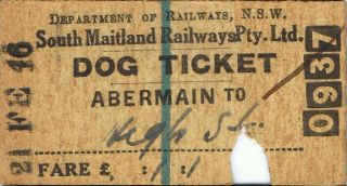 Railway Tickets A Trip From Abermain By The Old Nswgr And Smr In 1946