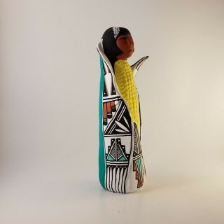 Vintage Native American Pottery Corn Maiden figurine 7