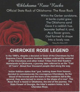 M - 19 Rare Large Size Oklahoma Barite Rose Rocks Boxed Set w/Poem & Info.  Card 3