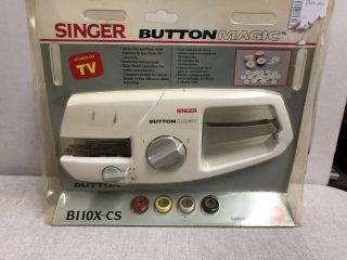 Singer Button Magic Kit Hand Held Button Sewing Machine Model B110x - Cs