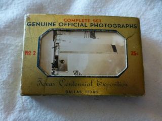 1936 Texas Centennial Miniature Postcards - Complete,  In Folder