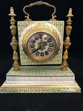 Collectors: German Made Porcelain And Ormolu Clock (not) $1 Start