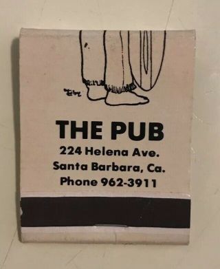 Vintage Book Of Matches The Pub Gay Bar Southern California