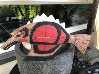 Northwest Coast Native Art Flying Raven plaque carving 3