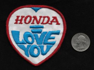 Vintage 60s - 70s Honda I Love You Motorcycle Biker Auto Jacket Patch