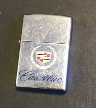 Vintage Zippo Lighter With Cadillac Emblem Logo