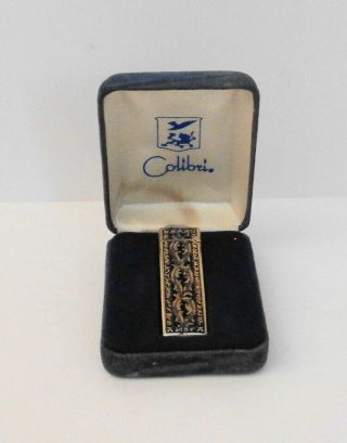 Vintage Colobri Gold/black Cigarette Lighter Made In Japan